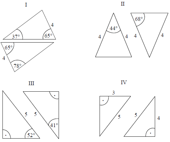Przystawanie trójkątów, cechy przystawania