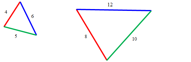 Trójkąty podobne, cechy podobieństwa trójkątów