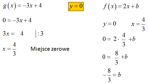 Miejsce zerowe funkcji liniowej matura